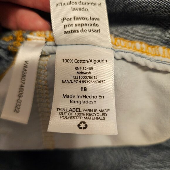 Time and Tru, Size 18, Denim Skirt, Multi Tier (3), Blue - Picture 6 of 7